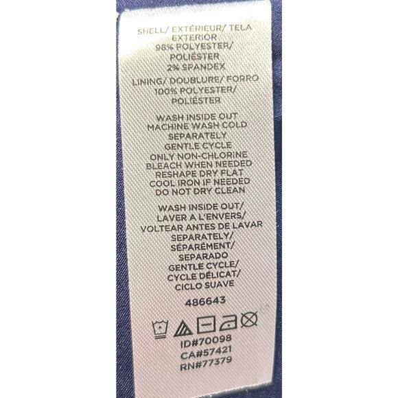 Ann Taylor Petite Navy Blue Houndstooth Sequin Midi Pencil Skirt Womens 6P - Picture 5 of 5